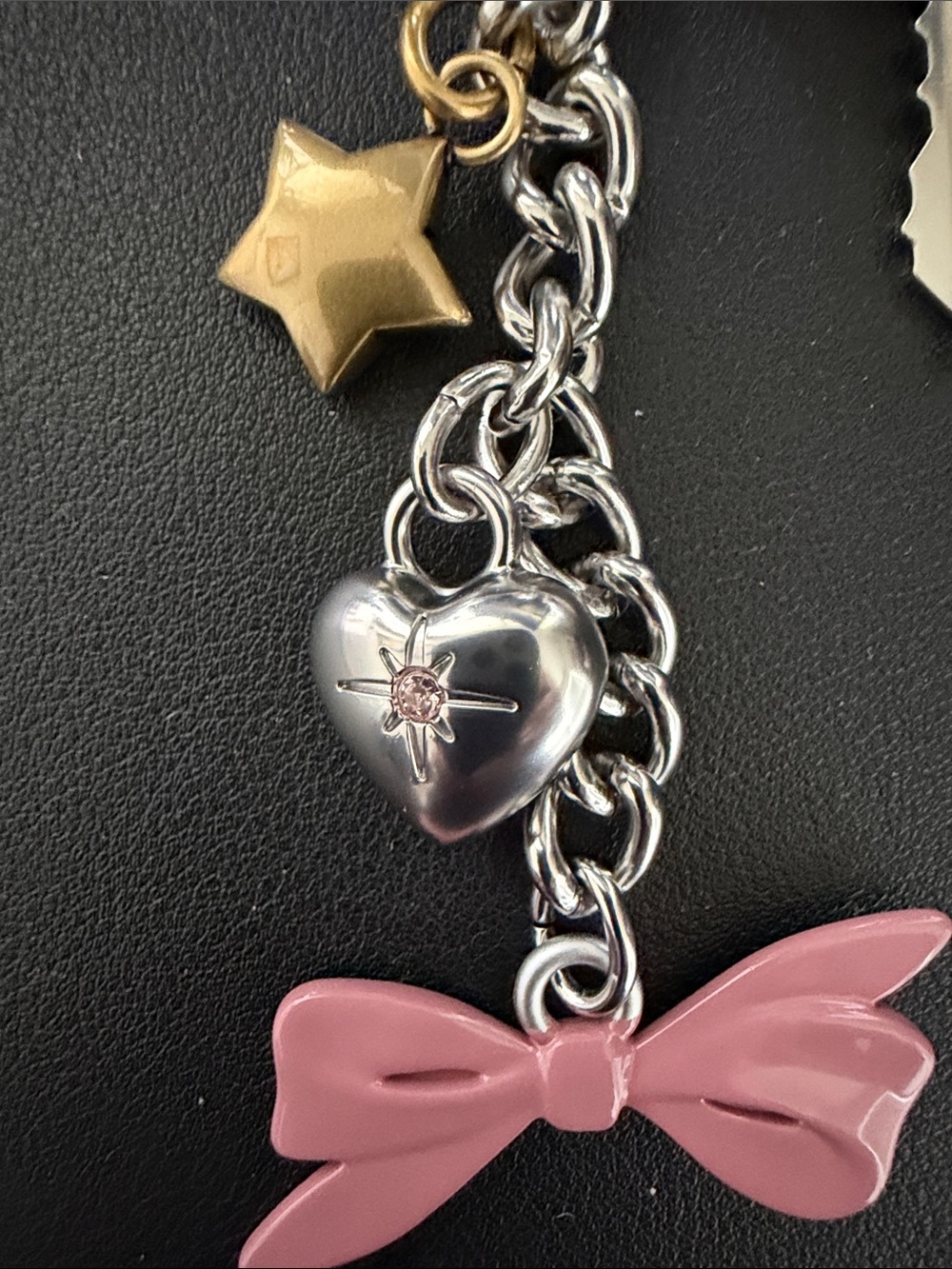 Coach Rogue 31 Loved Leather Silver Brass Keys Charm Cluster Keychain - Picture 6 of 12